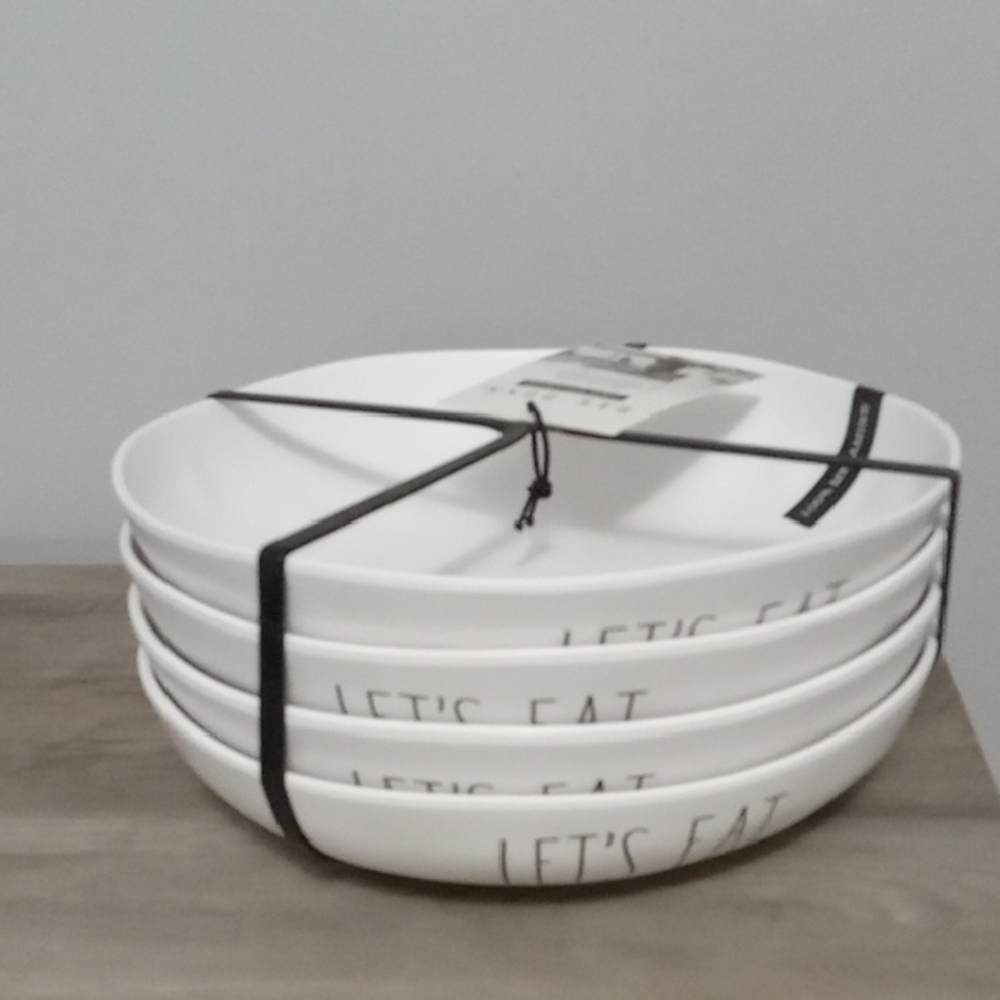 Rae Dunn Melamine Dinner Bowls Set